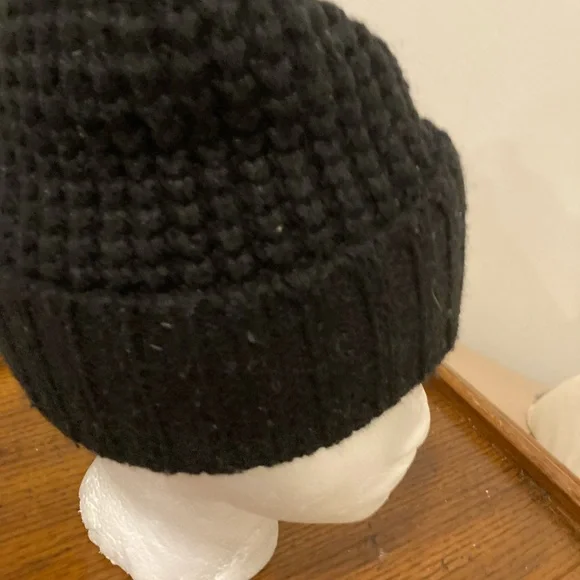 All Saints Charcoal Ribbed Beanie - Picture 4 of 6